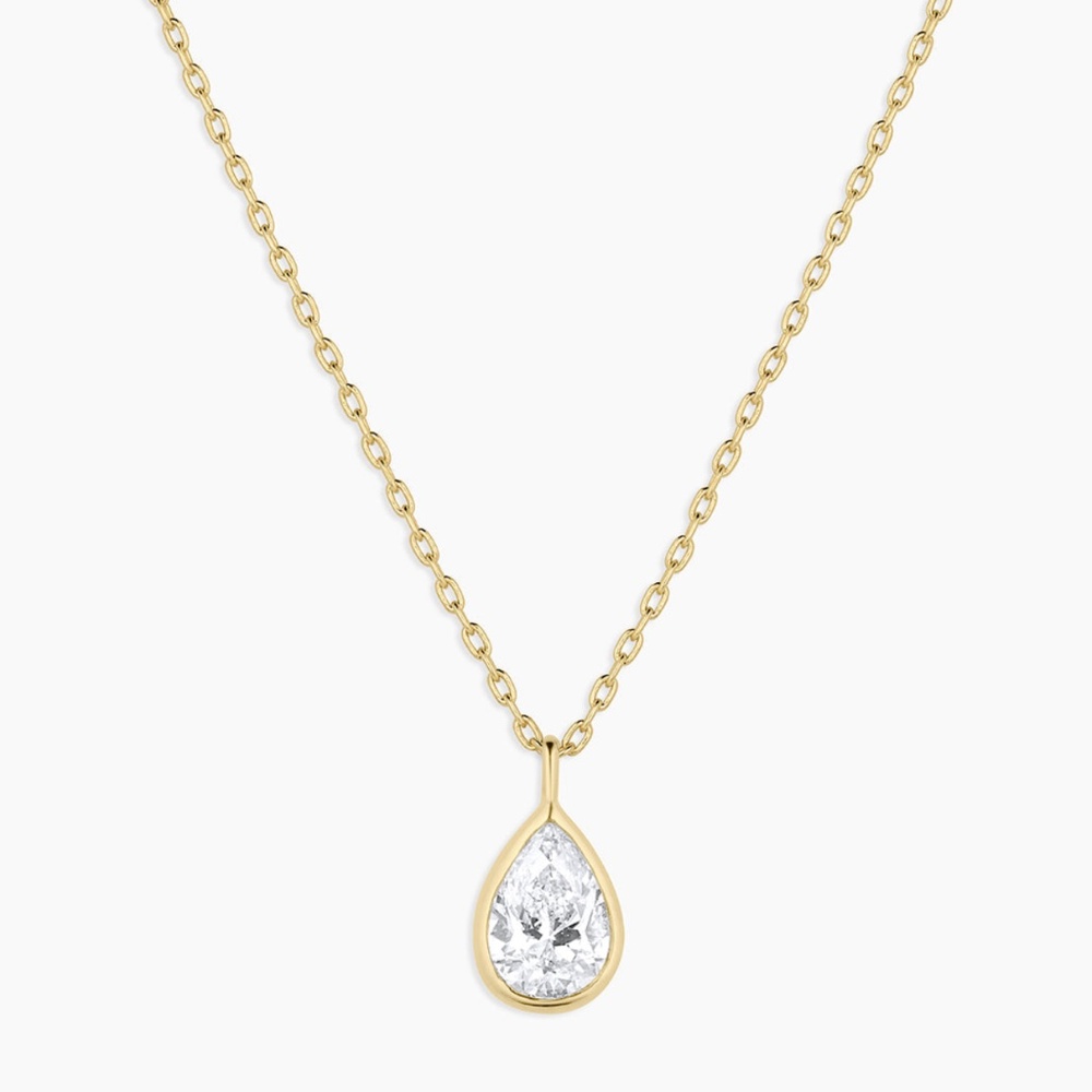 Gorjana classic diamond pear necklace